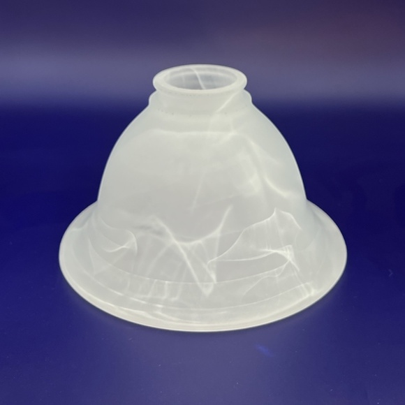 Single Faux Alabaster Bell Glass Shade - Picture 1 of 9
